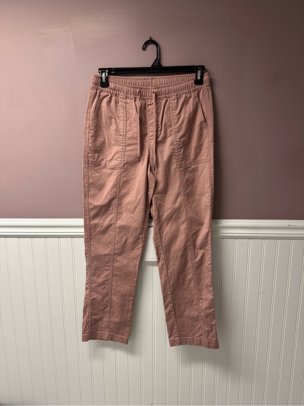 Tahari Casual Drawstring Pants in Dusty Rose